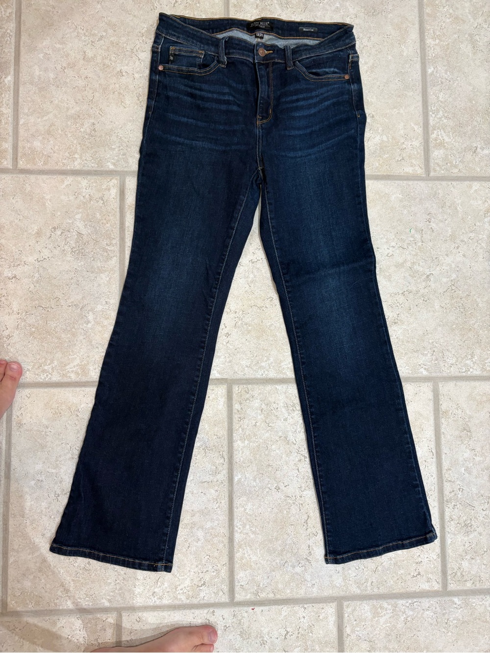 Judy Blue Dark Indigo Wide Leg Jeans